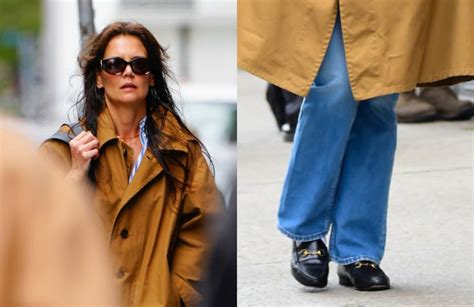 Katie Holmes Slips Into Classic Gucci Horsebit Loafers